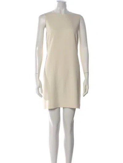 Pre-owned Theory Crew Neck Mini Dress In White
