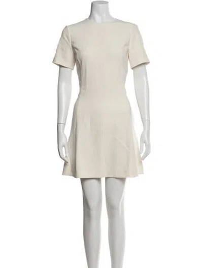 Pre-owned Theory Crew Neck Mini Dress In White