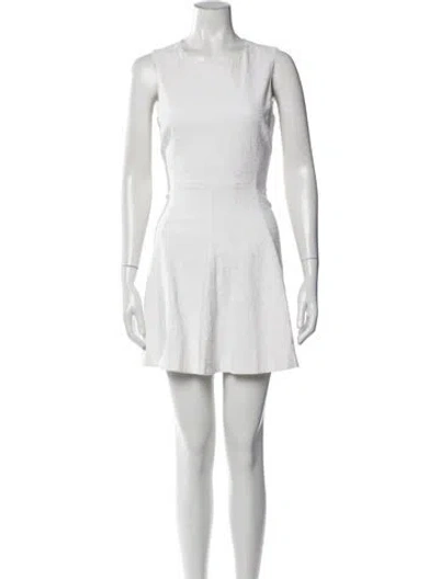Pre-owned Theory Crew Neck Mini Dress In White