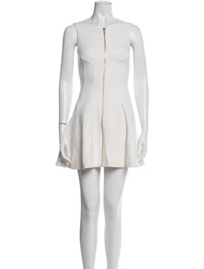 Pre-owned Theory Crew Neck Mini Dress In White