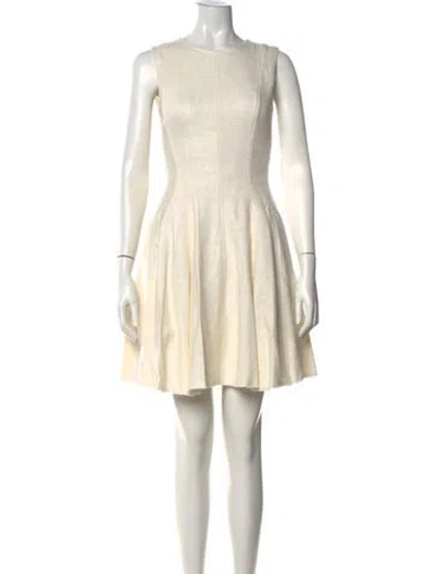 Pre-owned Theory Crew Neck Mini Dress In White