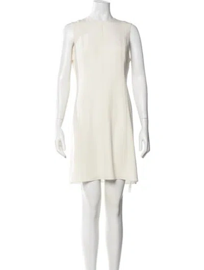 Pre-owned Theory Crew Neck Mini Dress In White