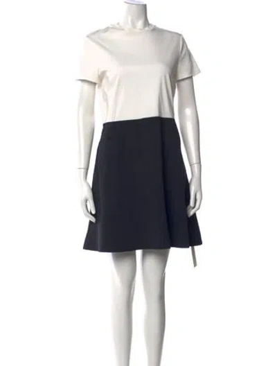 Pre-owned Theory Crew Neck Mini Dress In White
