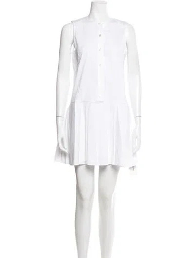Pre-owned Theory Crew Neck Mini Dress In White
