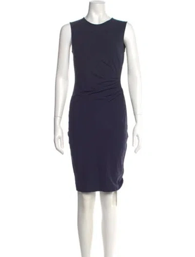 Pre-owned Theory Crew Neck Mini Dress In Yellow