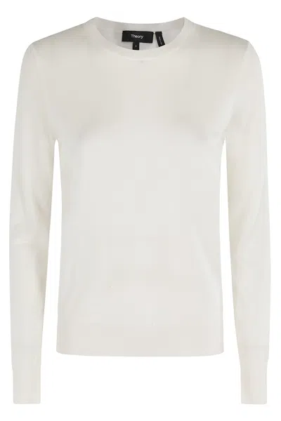 Theory Crew Neck Po P Regal In White
