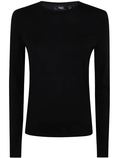 Theory Crew Neck Po P.regal In Black
