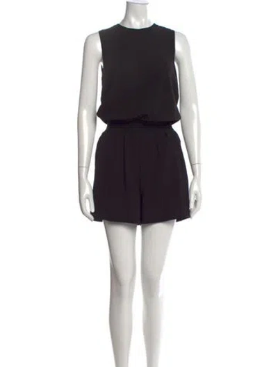 Pre-owned Theory Crew Neck Romper In Black