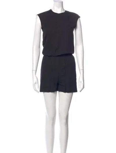 Pre-owned Theory Crew Neck Romper In Blue