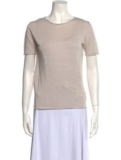 Pre-owned Theory Crew Neck Short Sleeve T-shirt In Neutral