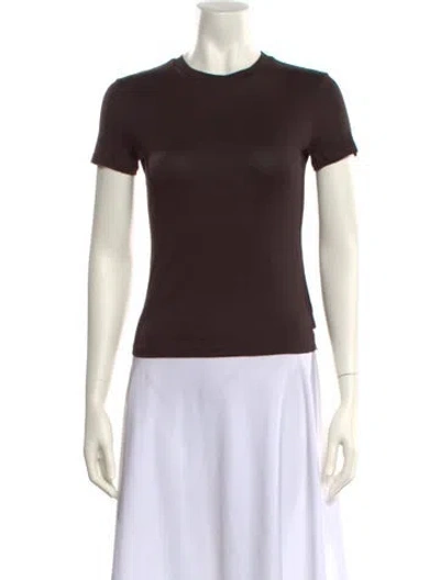 Pre-owned Theory Crew Neck Short Sleeve T-shirt W/ Tags In Brown