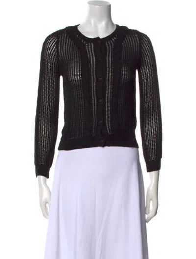 Pre-owned Theory Crew Neck Sweater In Black