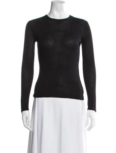 Pre-owned Theory Crew Neck Sweater In Black