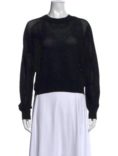 Pre-owned Theory Crew Neck Sweater In Black
