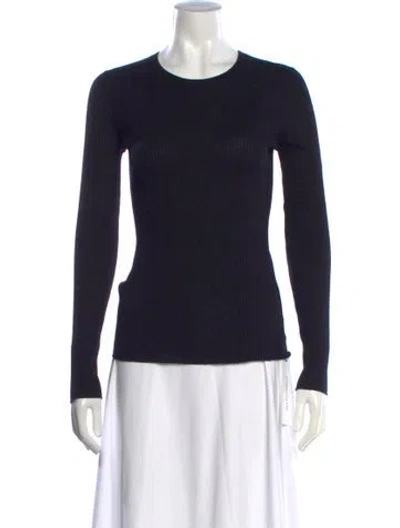 Pre-owned Theory Crew Neck Sweater In Black