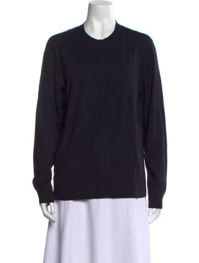 Pre-owned Theory Crew Neck Sweater In Blue