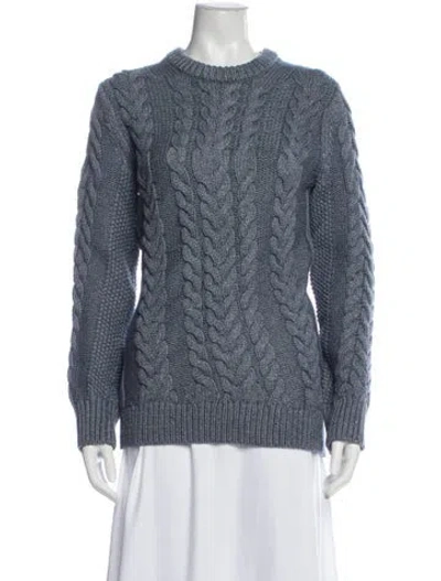 Pre-owned Theory Crew Neck Sweater In Blue