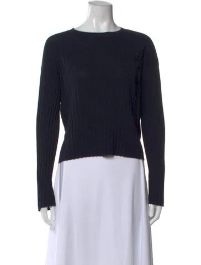 Pre-owned Theory Crew Neck Sweater In Blue