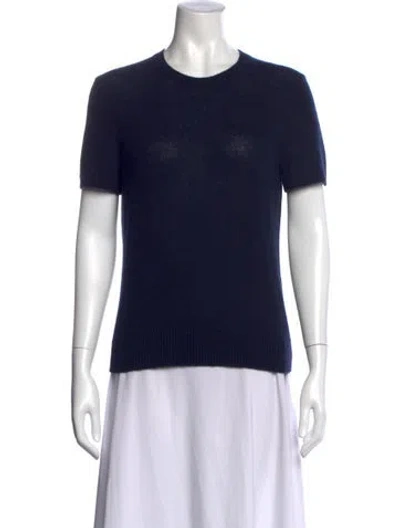 Pre-owned Theory Crew Neck Sweater In Blue
