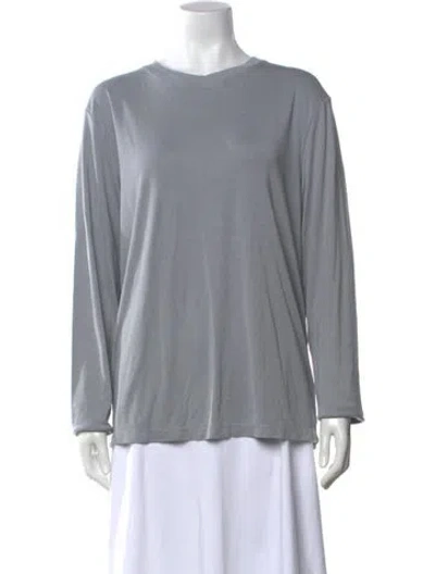 Pre-owned Theory Crew Neck Sweater In Blue