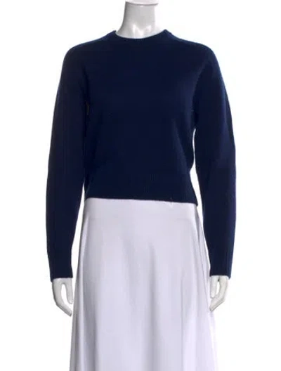 Pre-owned Theory Crew Neck Sweater In Blue