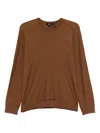 Theory Crew-neck Sweater In Brown