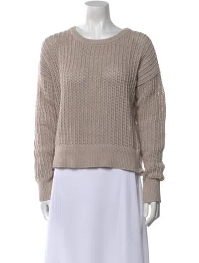 Pre-owned Theory Crew Neck Sweater In Brown