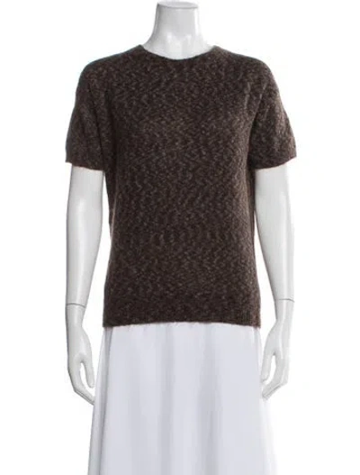 Pre-owned Theory Crew Neck Sweater In Brown