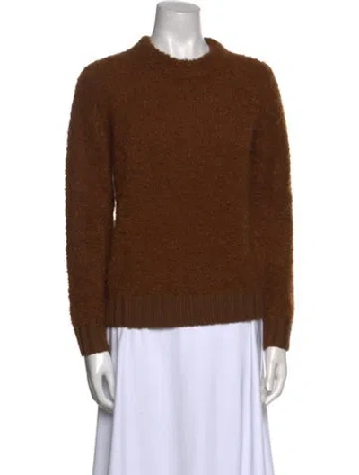 Pre-owned Theory Crew Neck Sweater In Brown