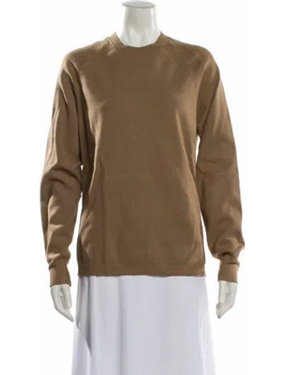 Pre-owned Theory Crew Neck Sweater In Brown