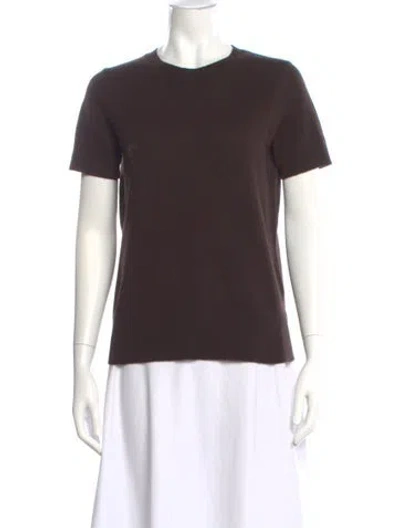 Pre-owned Theory Crew Neck Sweater In Brown