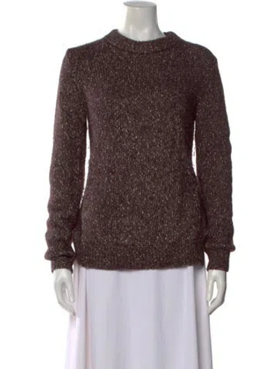 Pre-owned Theory Crew Neck Sweater In Brown
