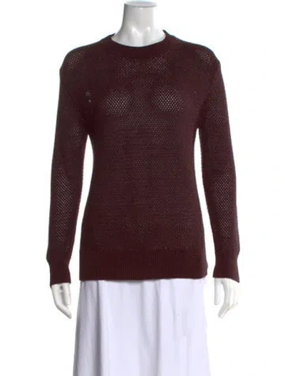 Pre-owned Theory Crew Neck Sweater In Brown