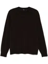 Theory Crew Neck Sweater In Brown