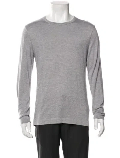 Pre-owned Theory Crew Neck Sweater In Gray