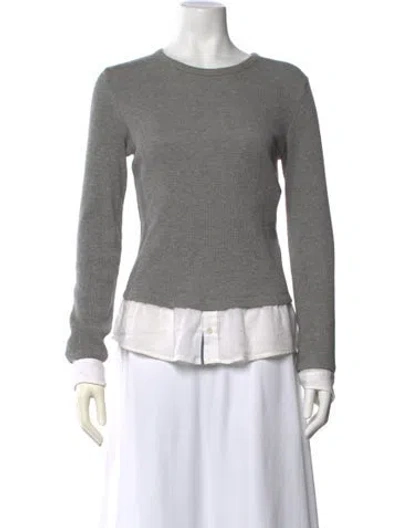 Pre-owned Theory Crew Neck Sweater In Gray