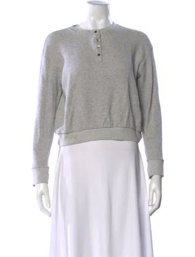 Pre-owned Theory Crew Neck Sweater In Gray