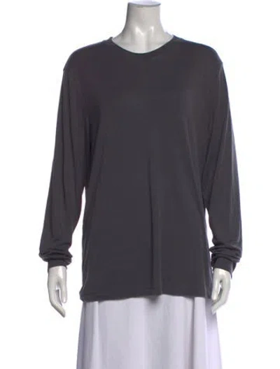 Pre-owned Theory Crew Neck Sweater In Gray