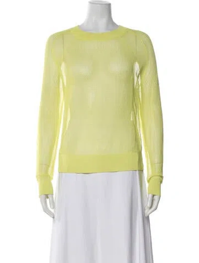 Pre-owned Theory Crew Neck Sweater In Green