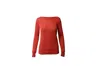 Theory Crew Neck Sweater In Coral Wool In Orange