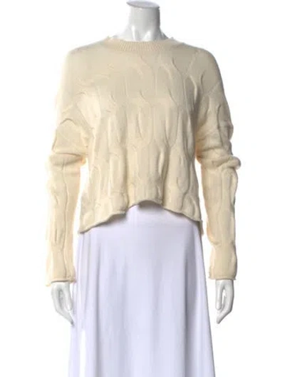 Pre-owned Theory Crew Neck Sweater In Neutral