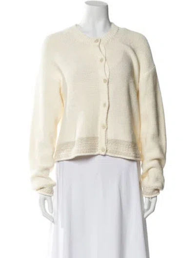 Pre-owned Theory Crew Neck Sweater In Neutral