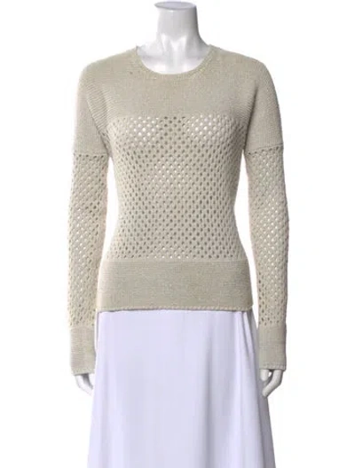 Pre-owned Theory Crew Neck Sweater In Neutral