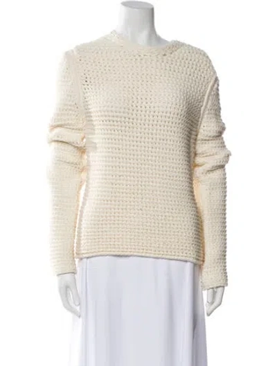 Pre-owned Theory Crew Neck Sweater In Neutral