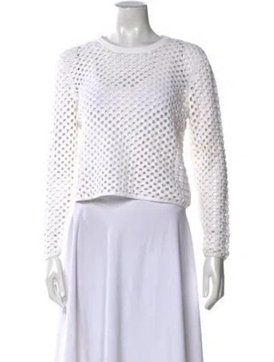 Pre-owned Theory Crew Neck Sweater In Neutral