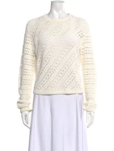 Pre-owned Theory Crew Neck Sweater In Neutral