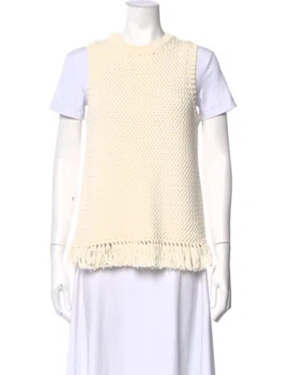 Pre-owned Theory Crew Neck Sweater In Neutral