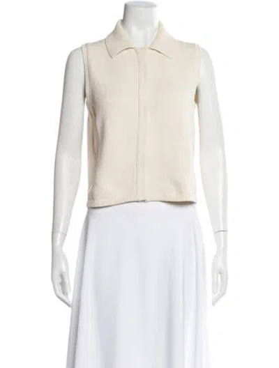 Pre-owned Theory Crew Neck Sweater In Neutral