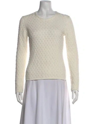 Pre-owned Theory Crew Neck Sweater In Neutral
