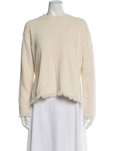 Pre-owned Theory Crew Neck Sweater In Neutral